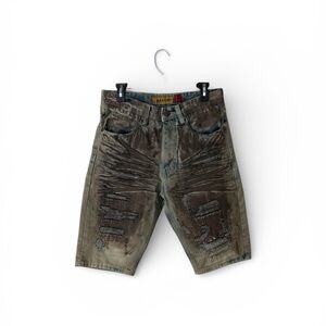 Makobi Men’s Distressed Denim Shorts Style#M714 Size 32